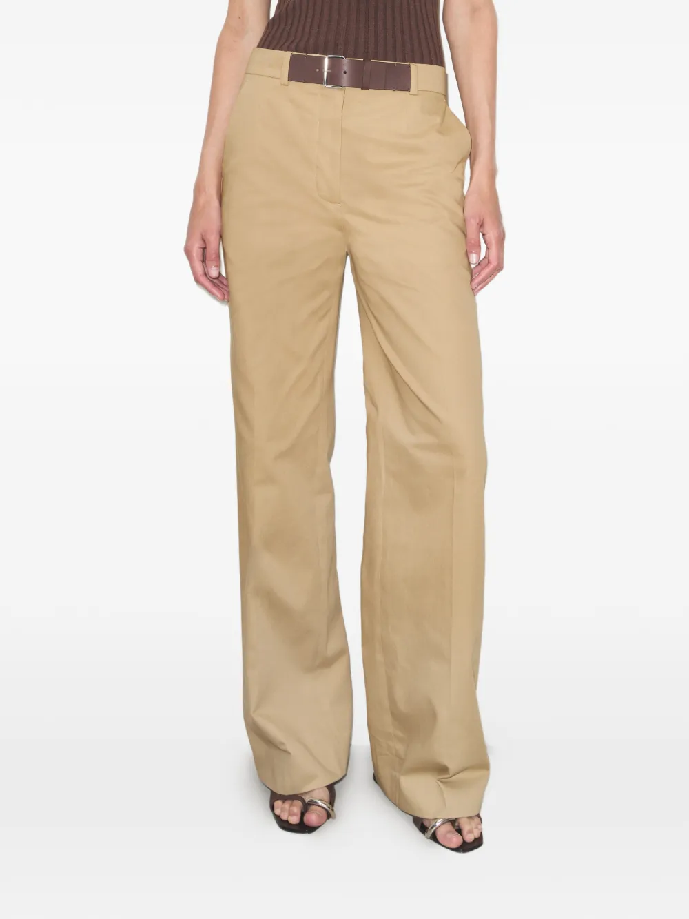Tory Burch Oversized broek Bruin