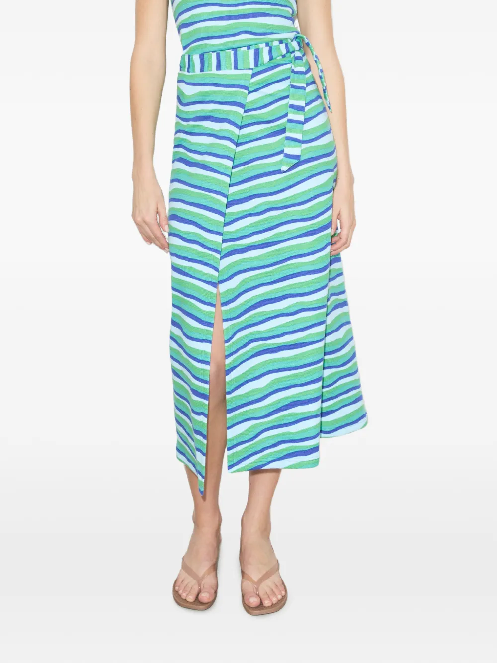  Tory Burch Falda Cruzada De Punto - Azul 