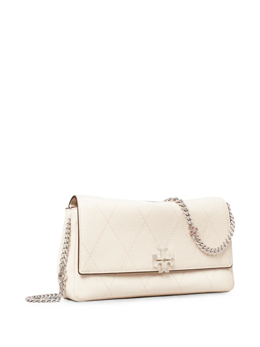 Tory Burch Charlie gewatteerde schoudertas Beige