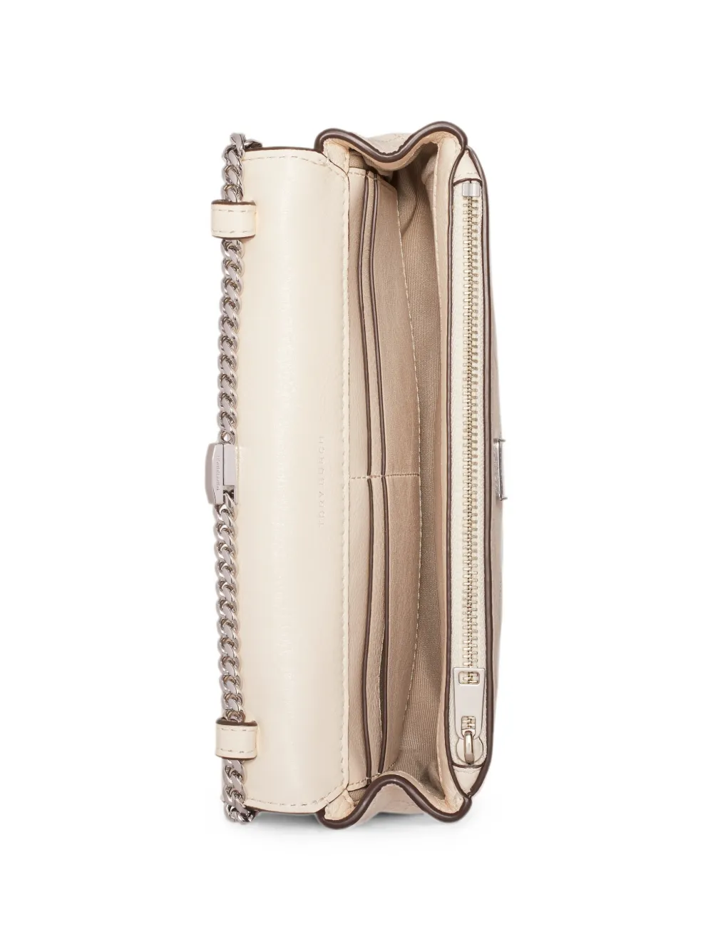 Tory Burch Charlie gewatteerde schoudertas Beige