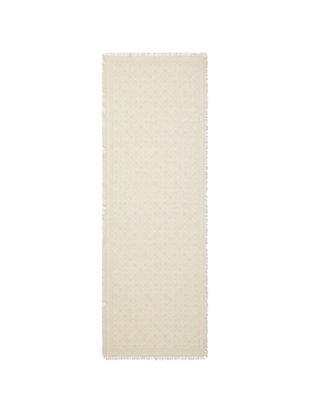 Tory Burch T Monogram floral oblong scarf - Toni neutri