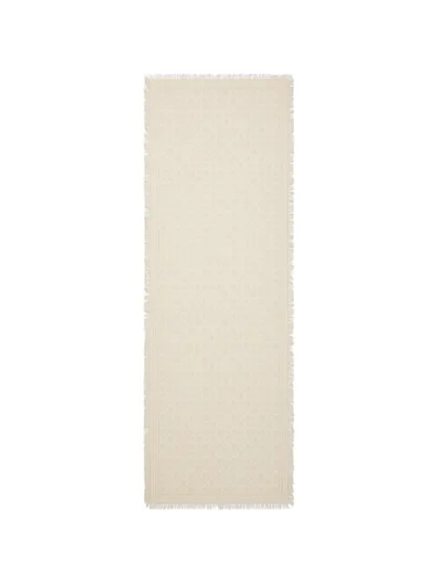 Tory Burch T Monogram floral oblong scarf