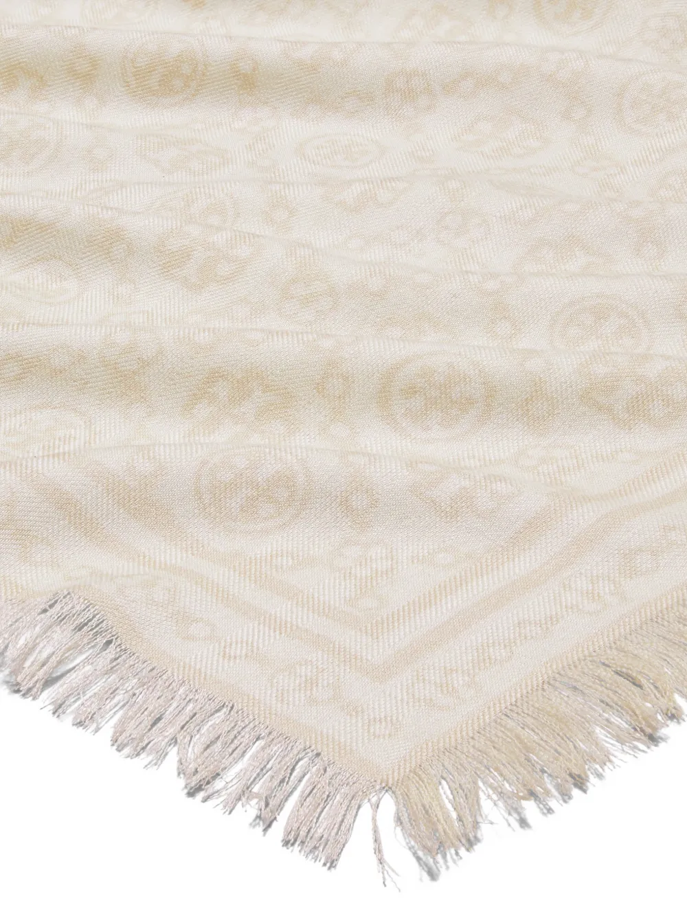 Tory Burch T Monogram sjaal met bloemen-print Beige