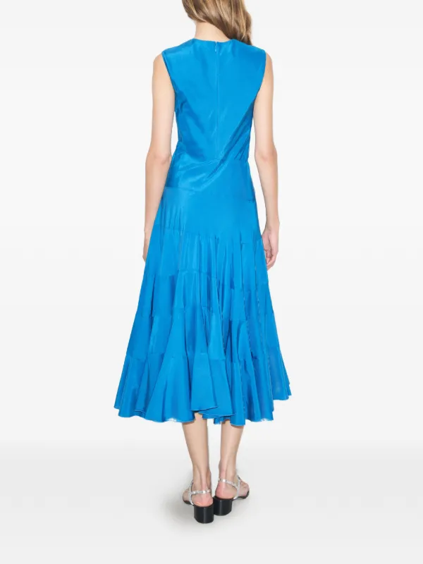 alc dresses A.L.C. Eliana Floral Satin Draped Dress, MULTI, Women's, 4 Color:Unfailing W/Medium Base Wash Sleeveless with one shoulder Oh Polly Backless Dresses NPU-Angie-202244