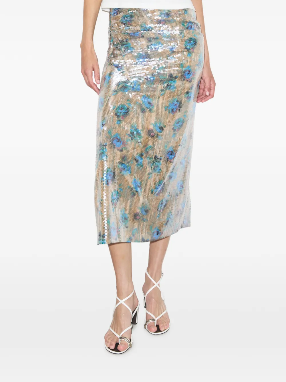 Tory Burch Rok met pailletten Zilver