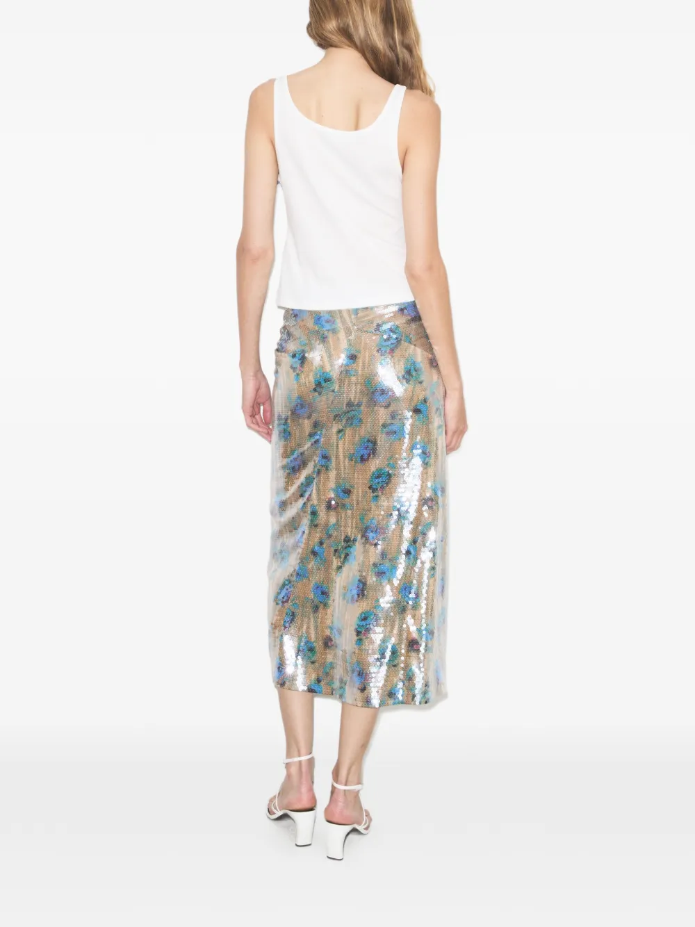 Tory Burch Rok met pailletten Zilver