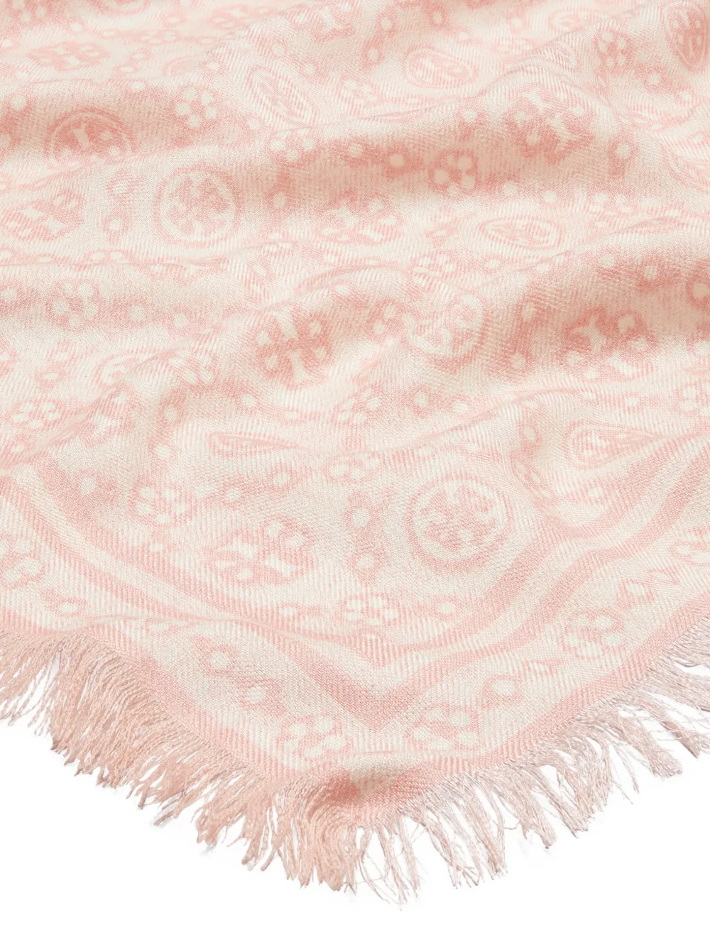 Tory Burch T Monogram sjaal met bloemen-print Roze