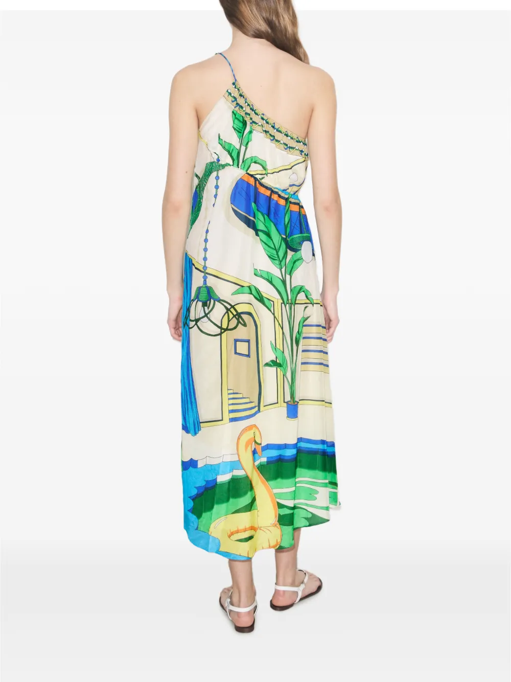 Tory Burch Asymmetrische jurk Beige