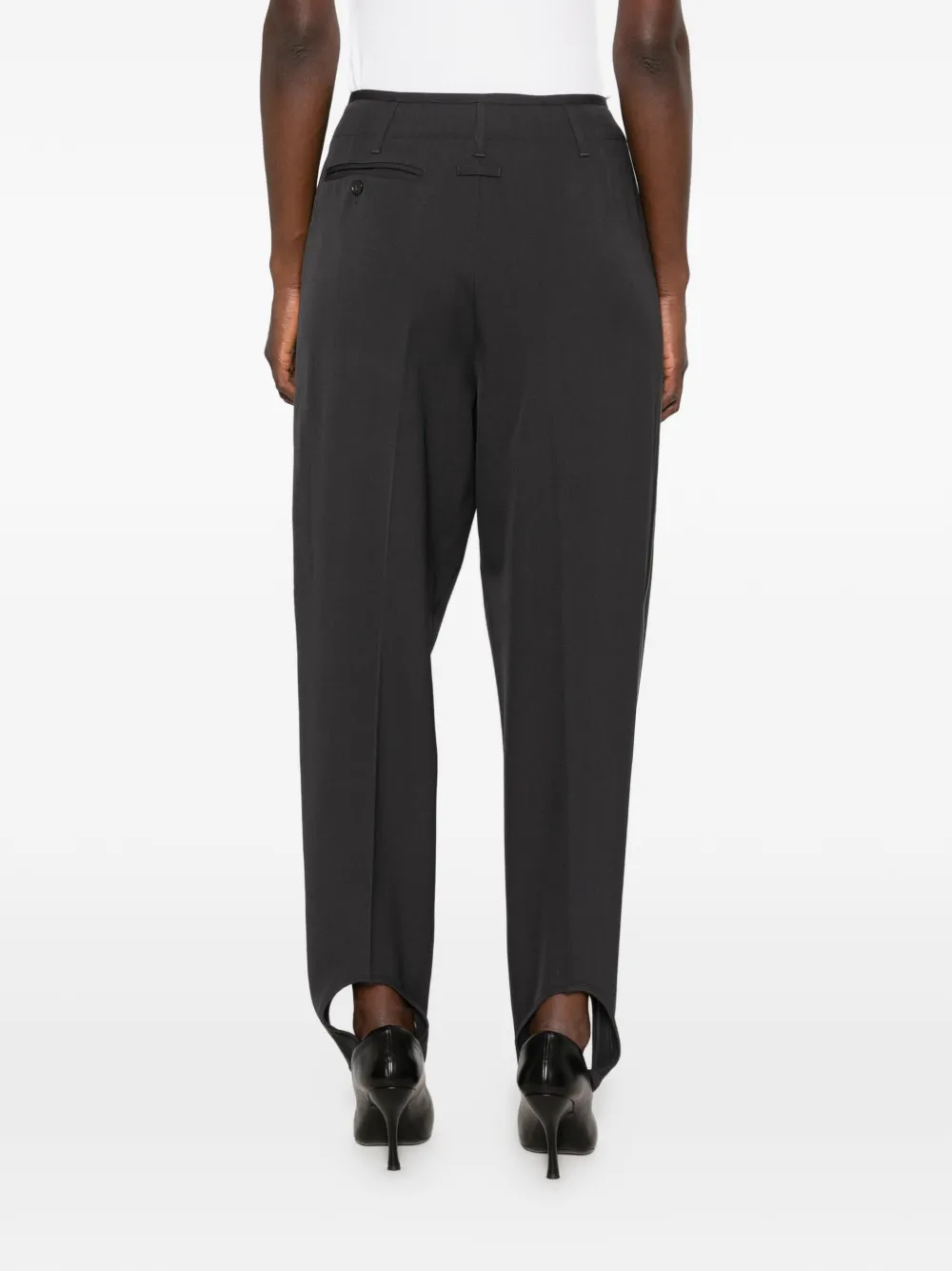DARKPARK Marta geplooide broek met stirrup Grijs