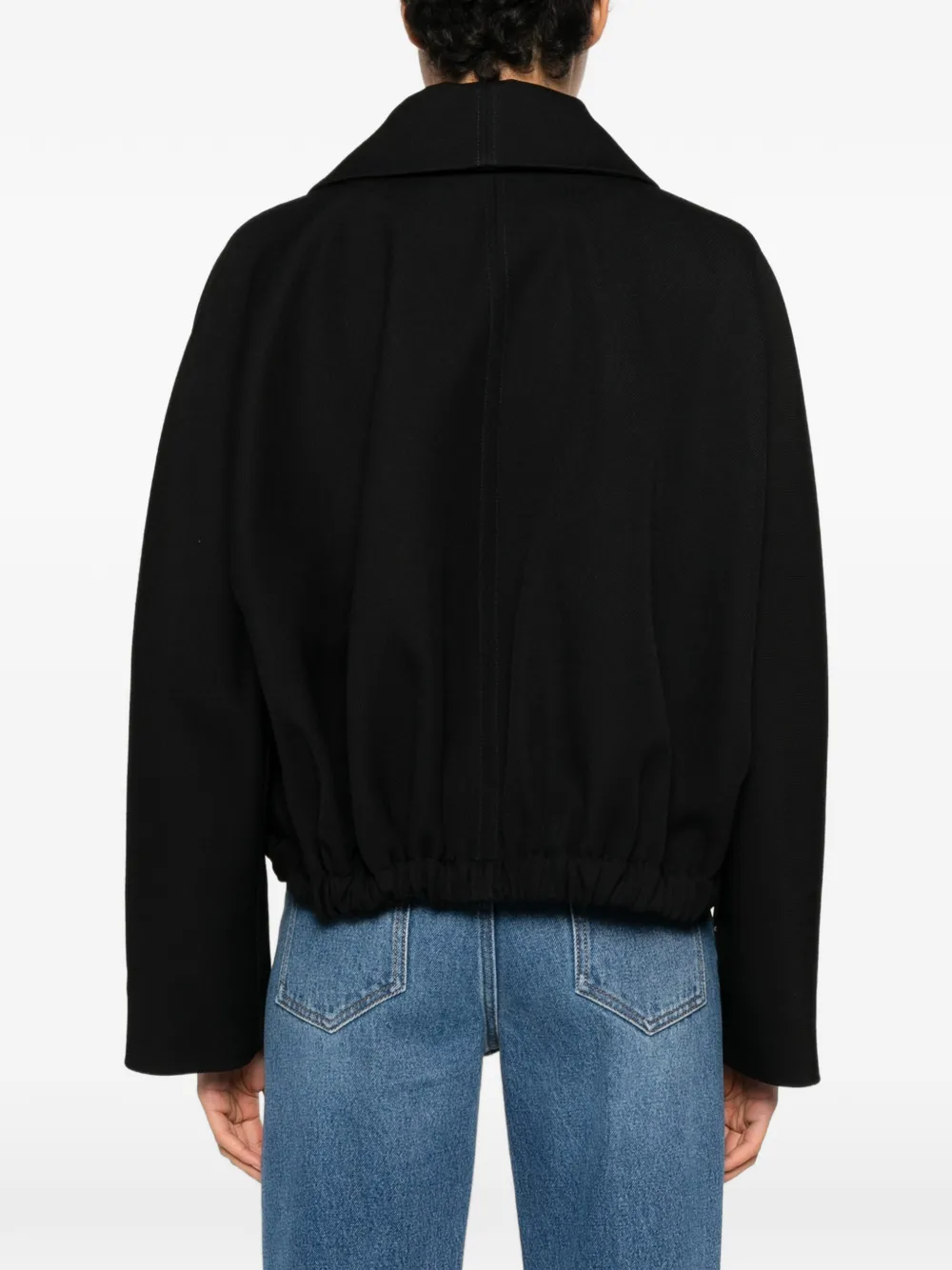 Victoria Beckham Arden wollen jack met rits Zwart