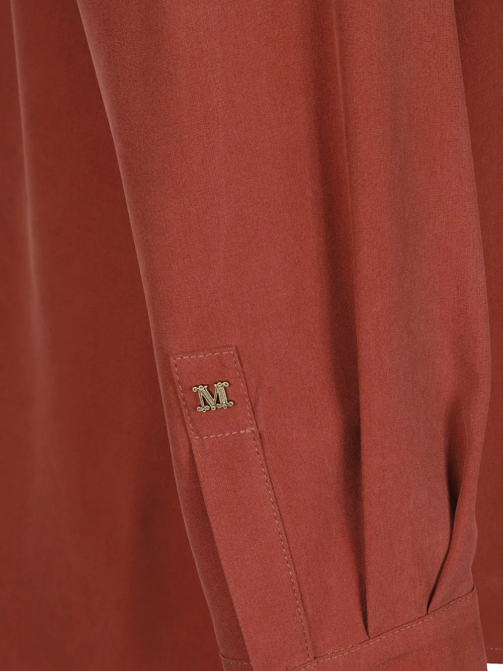 Max Mara Overhemd met borstzak en logoplakkaat Bruin