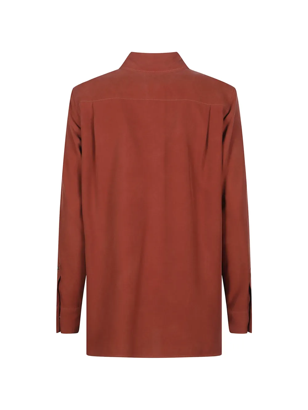 Max Mara Overhemd met borstzak en logoplakkaat Bruin