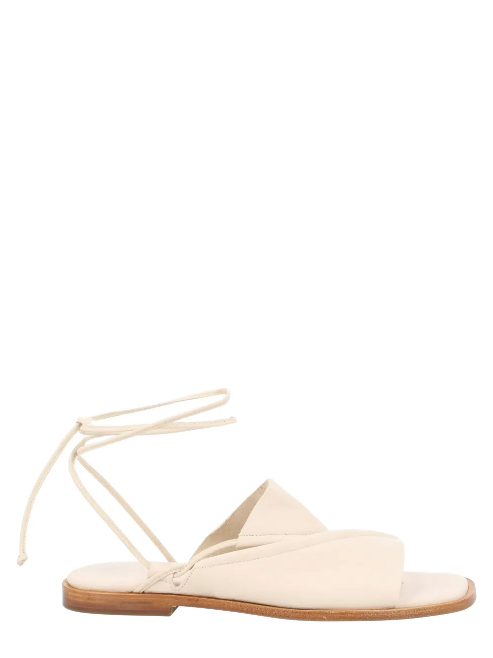 Hereu tie-fastening flat sandals Beige
