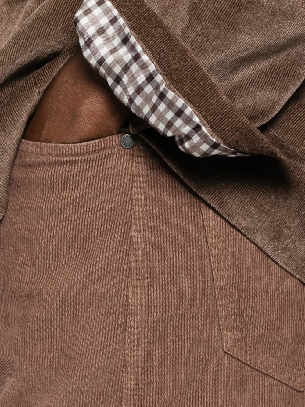 Brunello Cucinelli Ribfluwelen broek Bruin