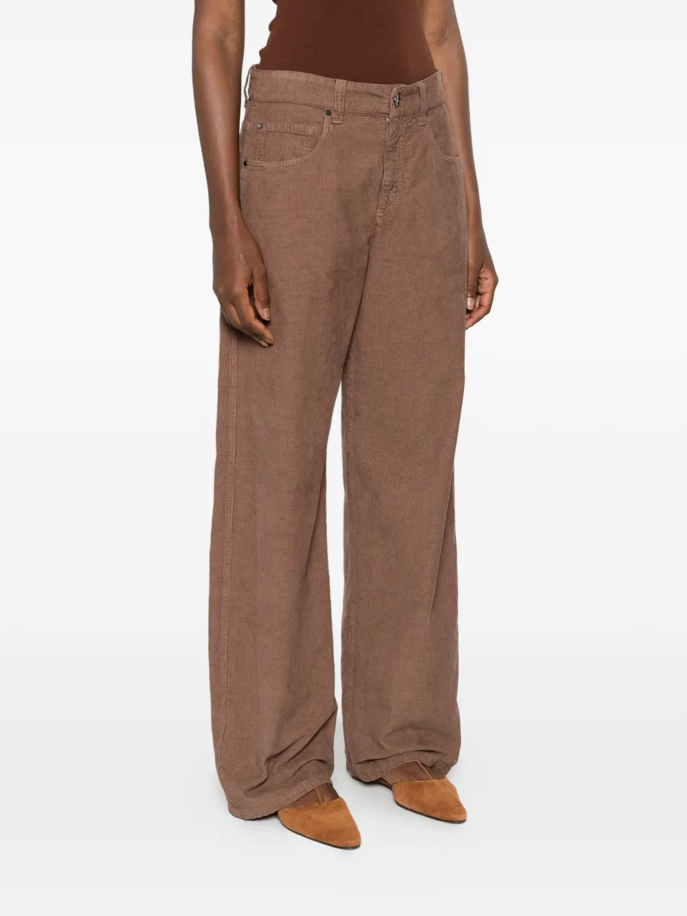 Brunello Cucinelli コーデュロイ パンツ | ブラウン | FARFETCH JP