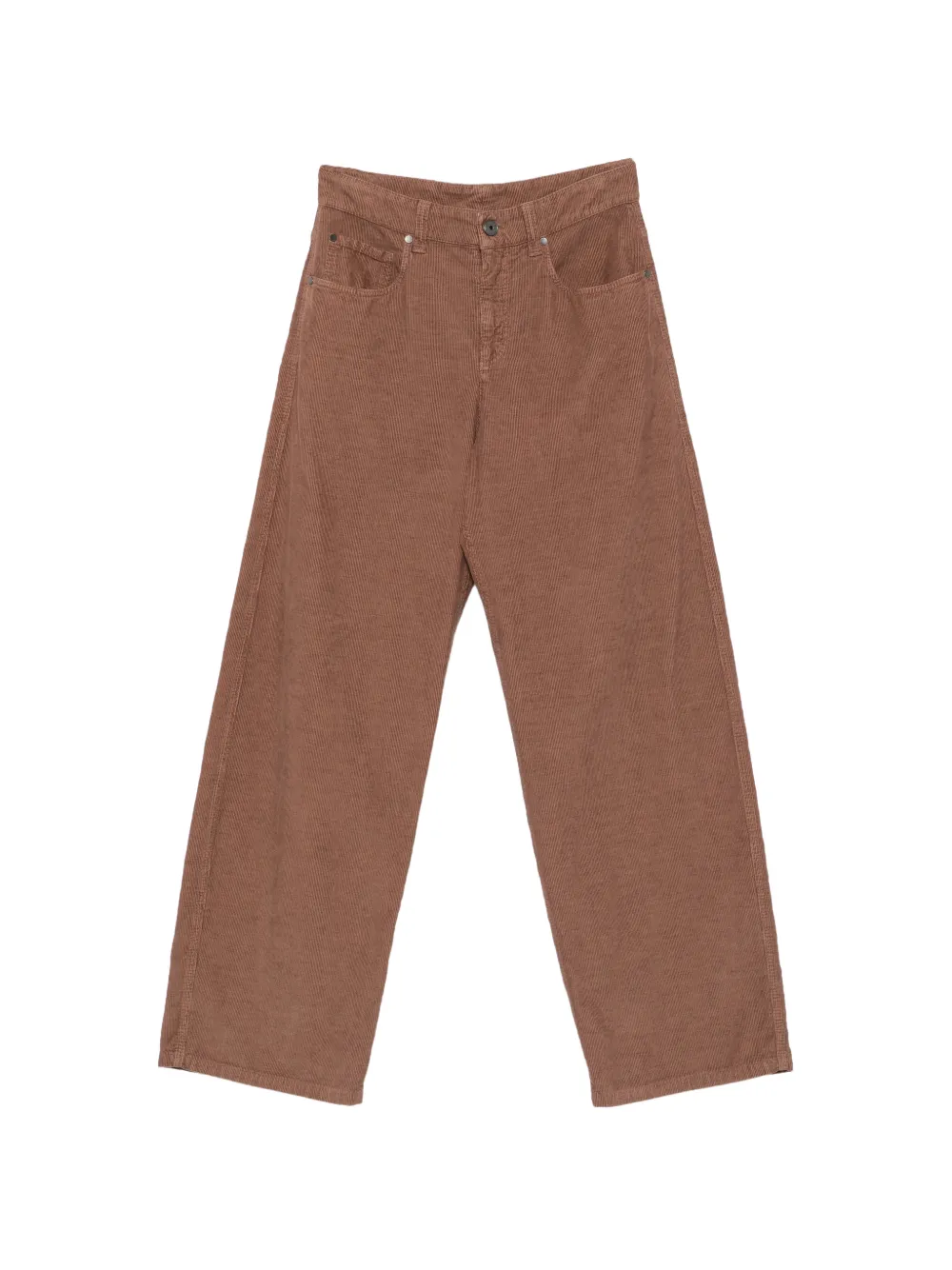 Brunello Cucinelli corduroy barrel-leg trousers - Marrone