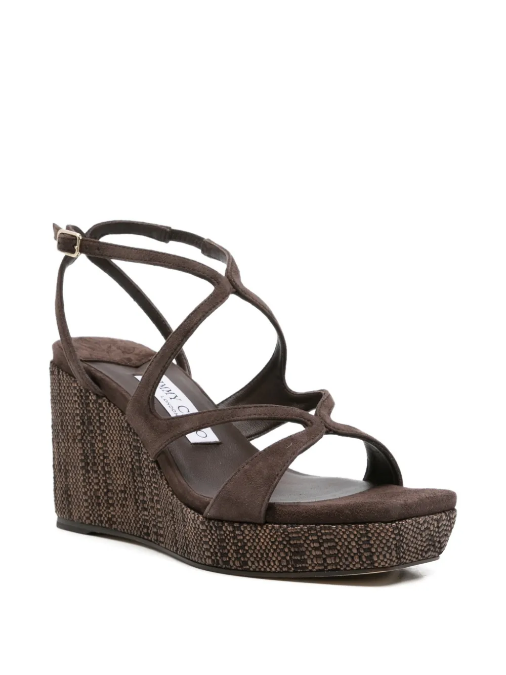 Jimmy Choo Ayla wedge-heel sandals Bruin