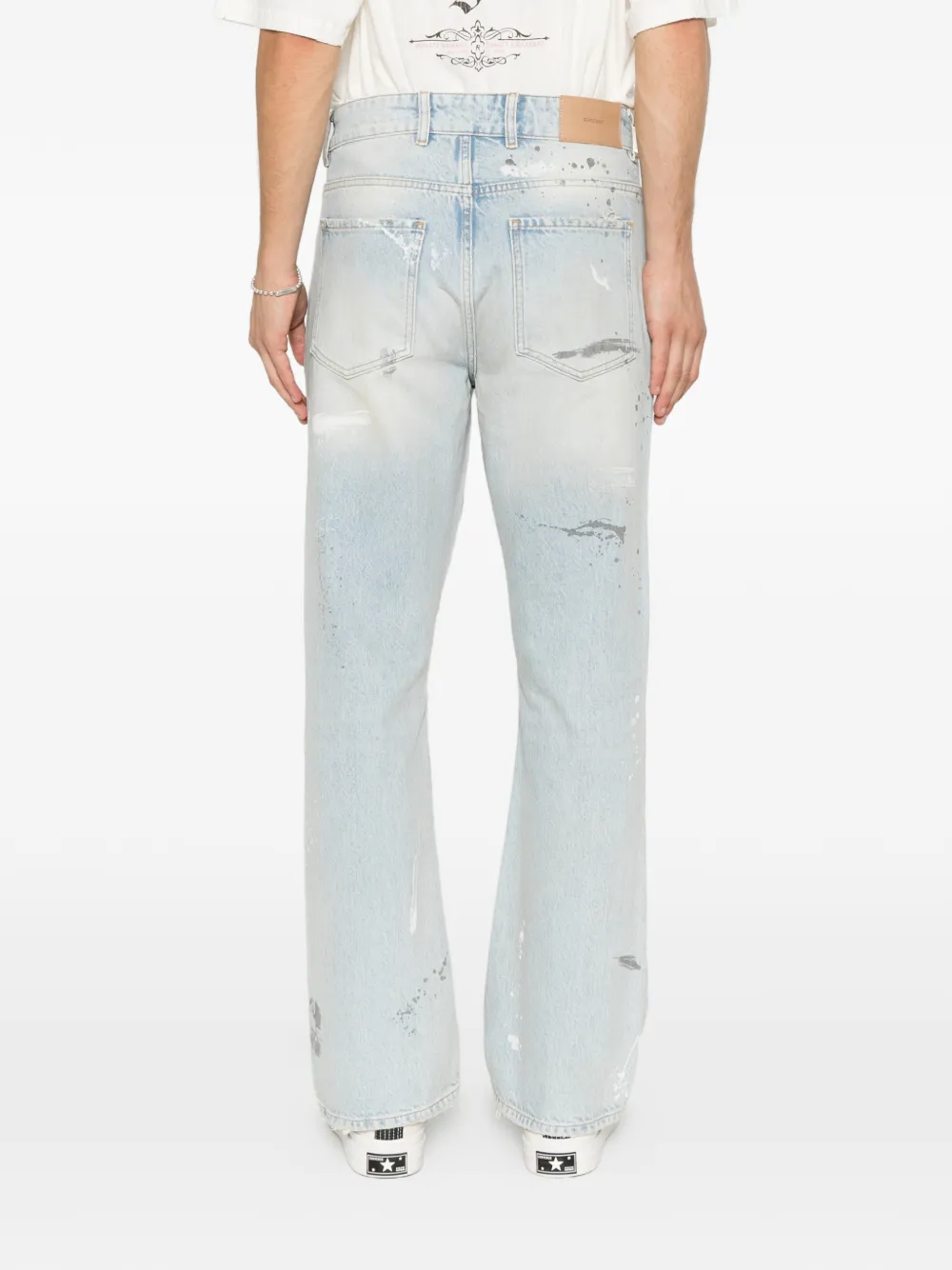Represent Jeans met verfspetters Blauw