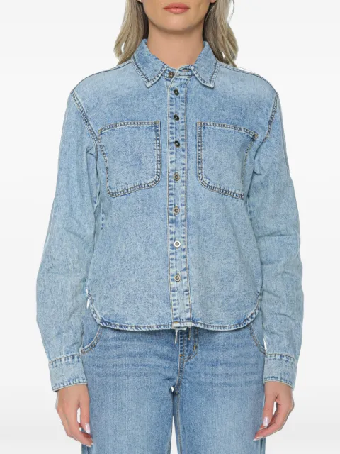 One Teaspoon Nixie acid-wash denim shirt