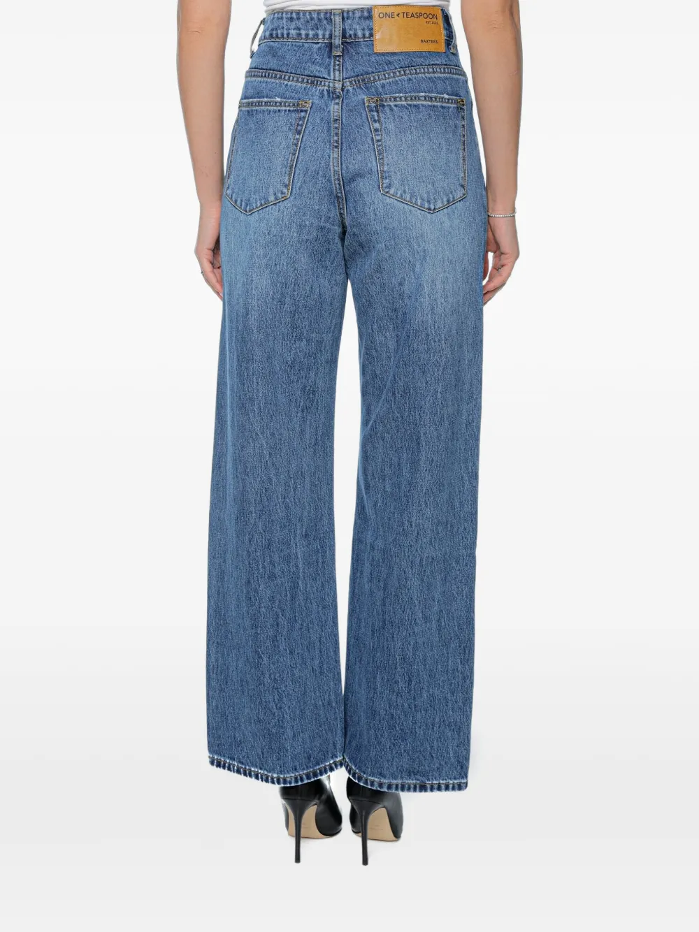 One Teaspoon Baxters jeans met wijde pijpen Blauw