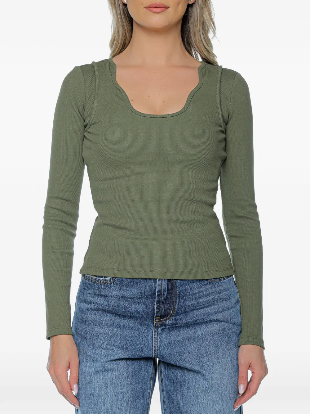 One Teaspoon Renegade long-sleeve T-shirt - Verde