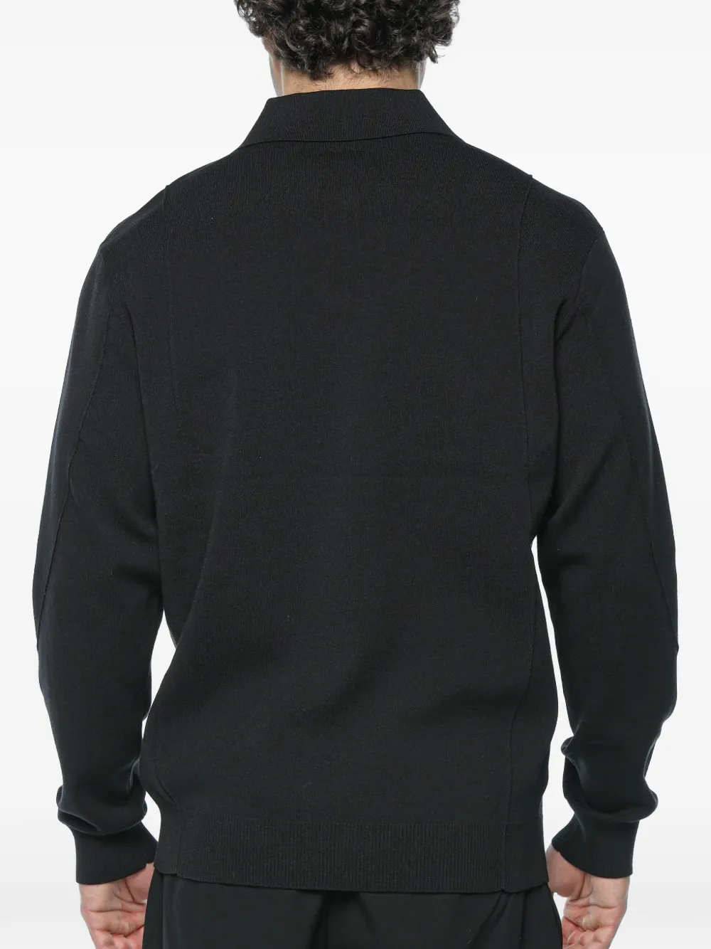 Drykorn Gavvin gebreid poloshirt met rits Zwart
