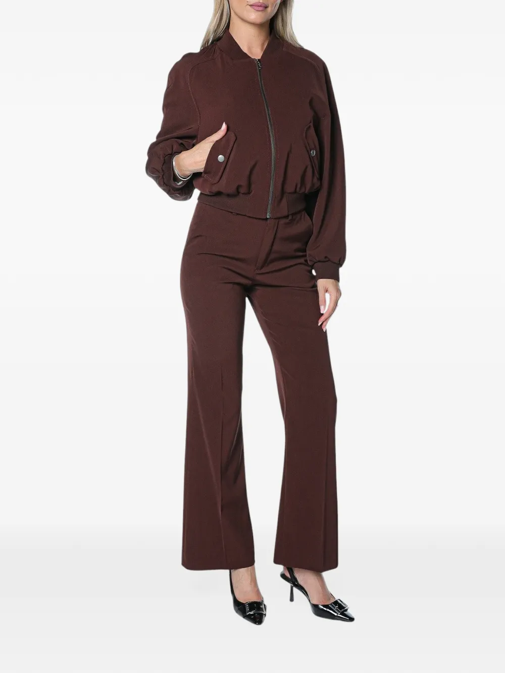 Drykorn Argue flared broek Rood