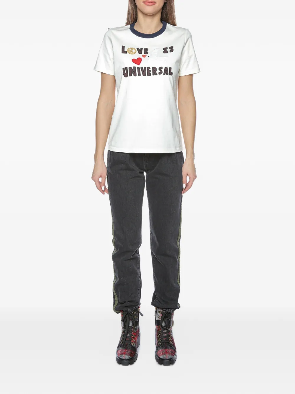  One Teaspoon Vaqueros Stwalker Con Rayas Laterales - Negro 