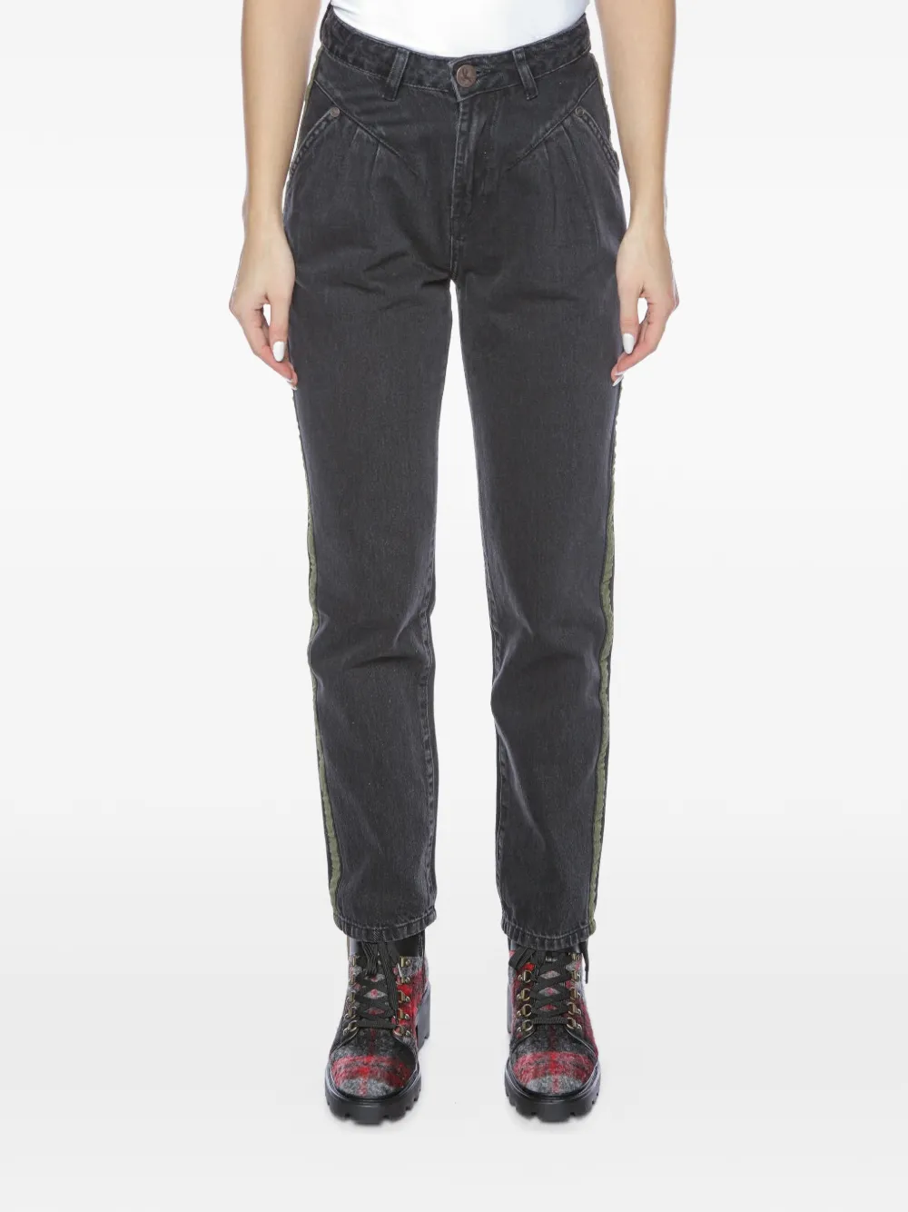 One Teaspoon Stwalker side-stripe jeans - Nero