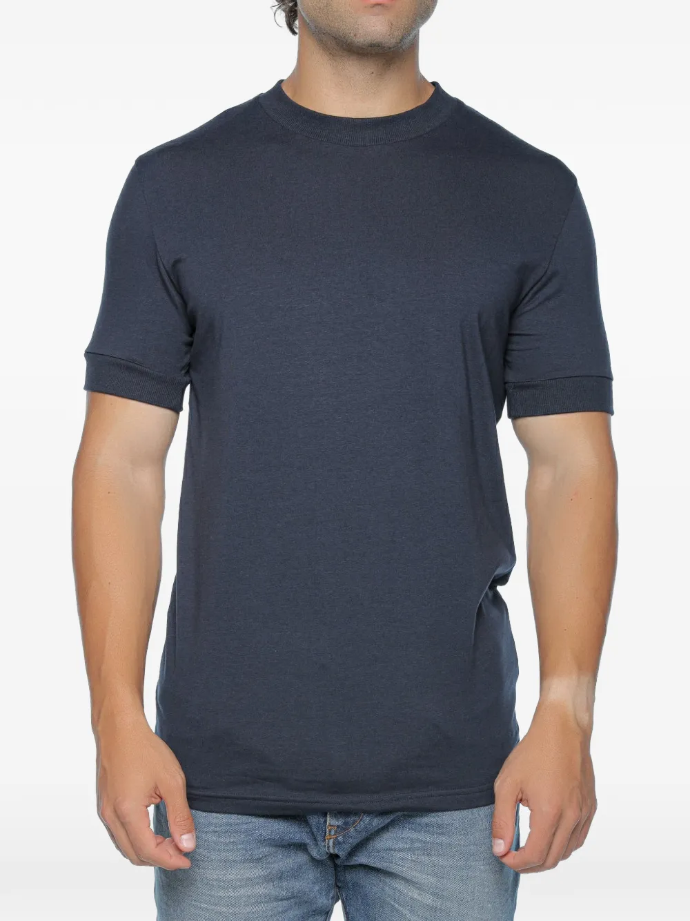Drykorn Anton ribbed-trim T-shirt - Blu