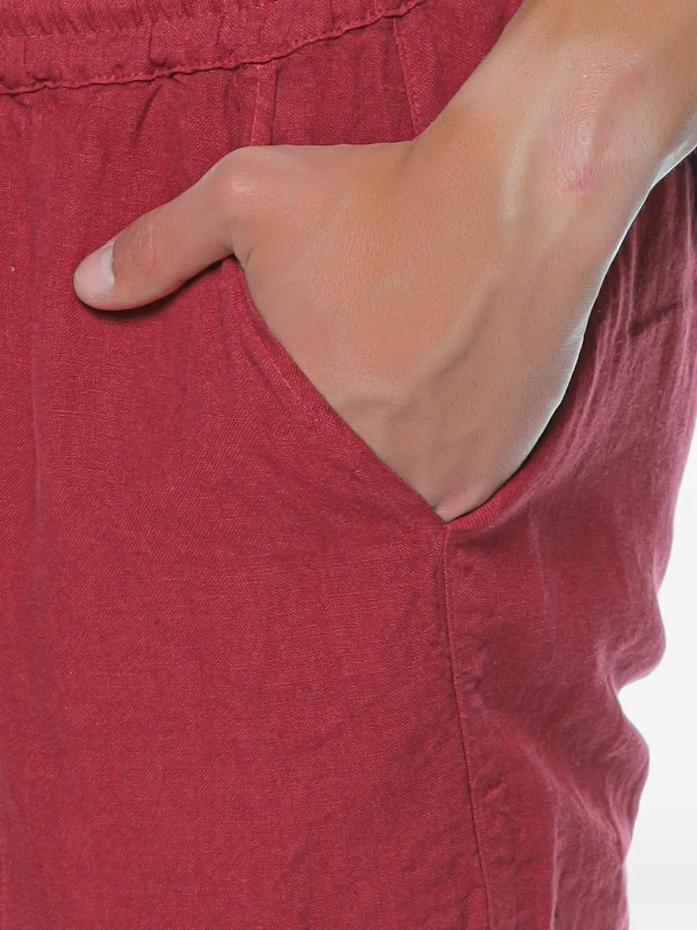 MC2 Saint Barth Calais broek met trekkoordtaille Rood