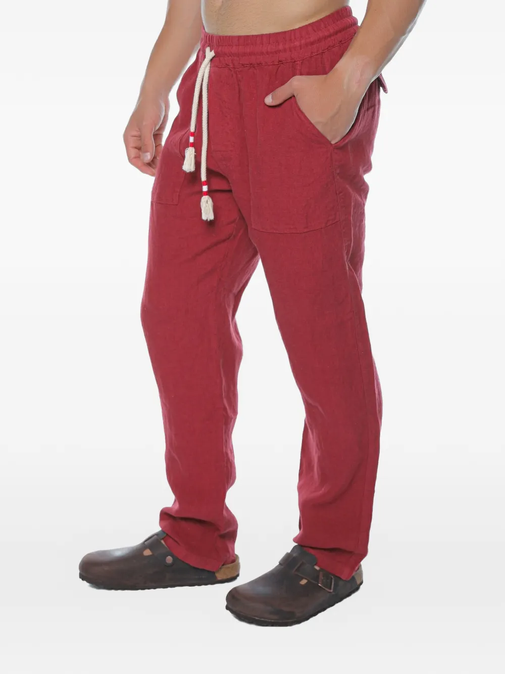 MC2 Saint Barth Calais broek met trekkoordtaille Rood