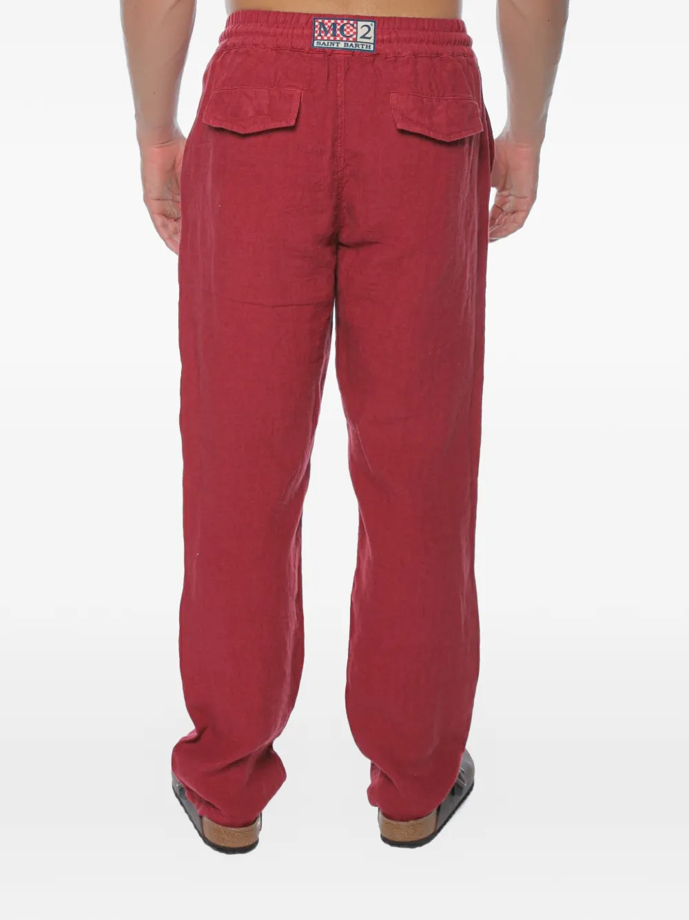MC2 Saint Barth Calais broek met trekkoordtaille Rood