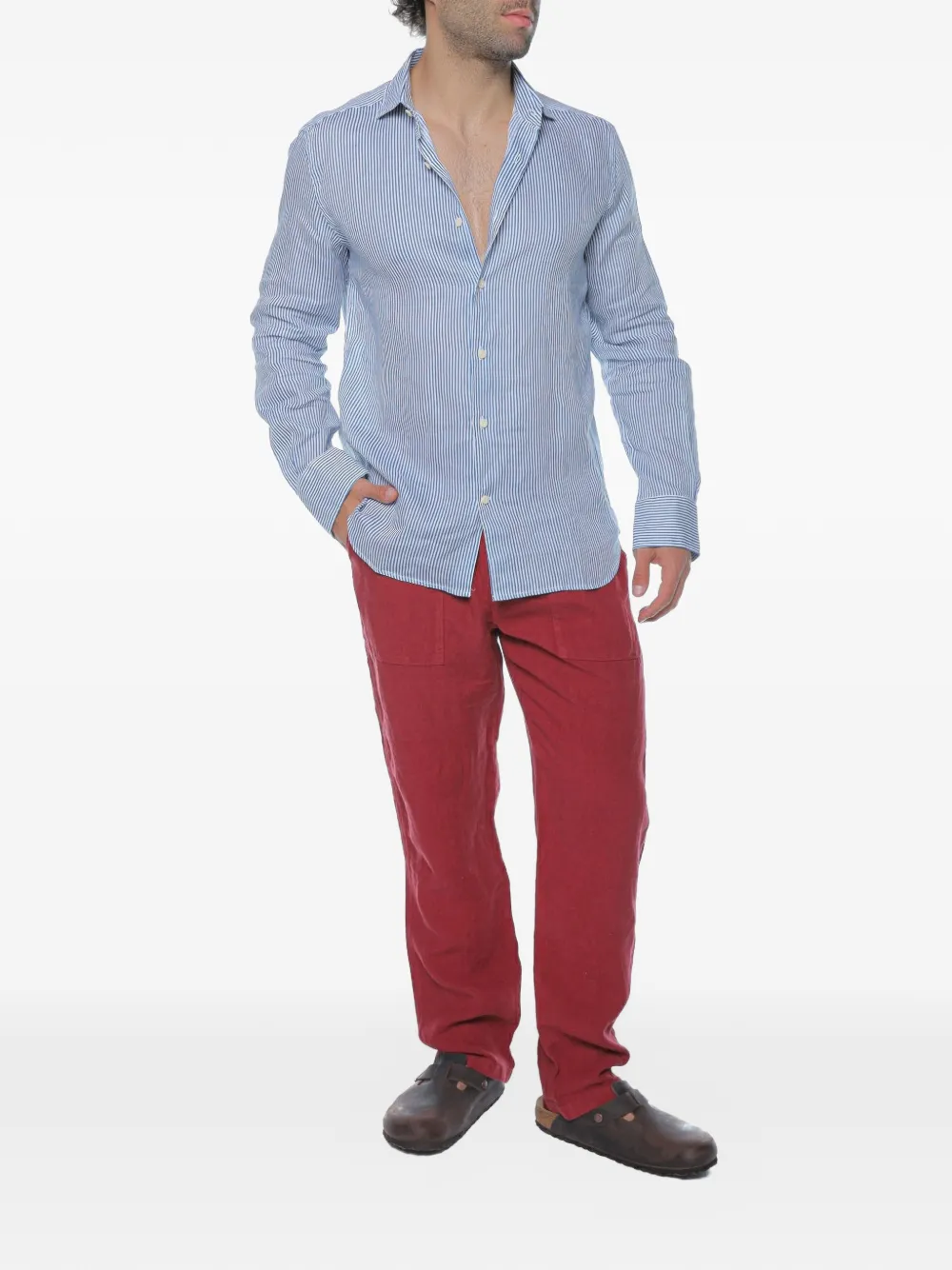 MC2 Saint Barth Calais broek met trekkoordtaille Rood