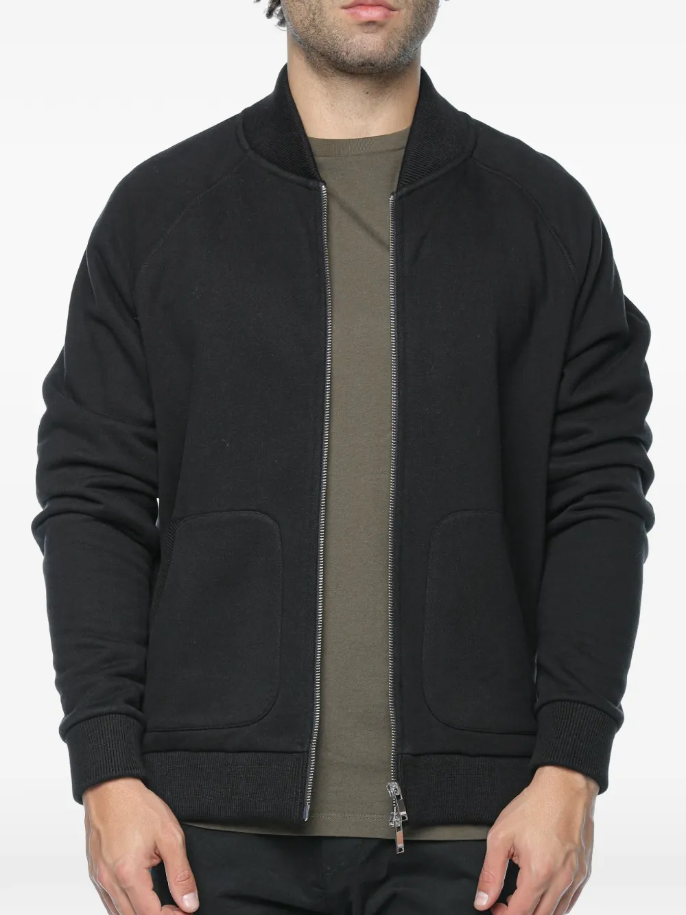 Drykorn zip-up raglan-sleeve sweatshirt - Nero