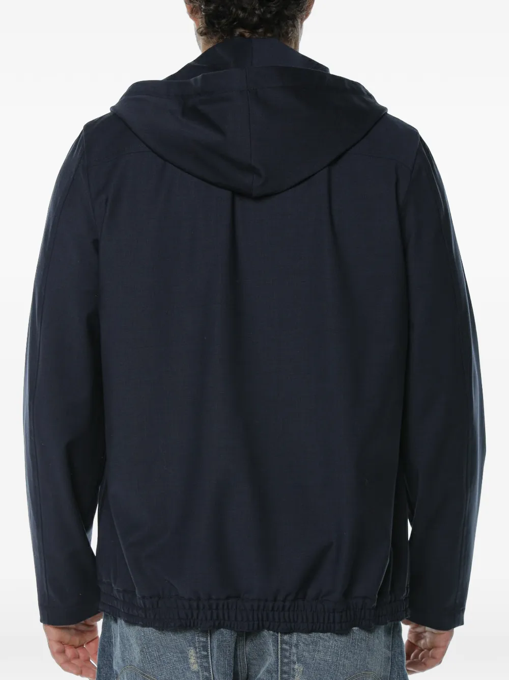 Drykorn Jenon jack met capuchon en rits Blauw