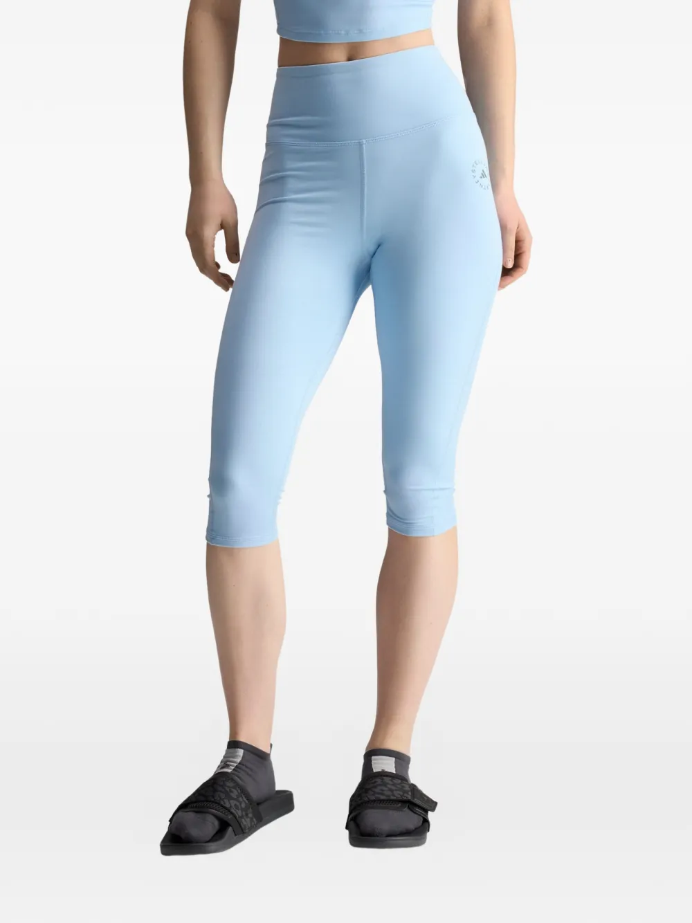 adidas by Stella McCartney Leggings crop con logo - Blu
