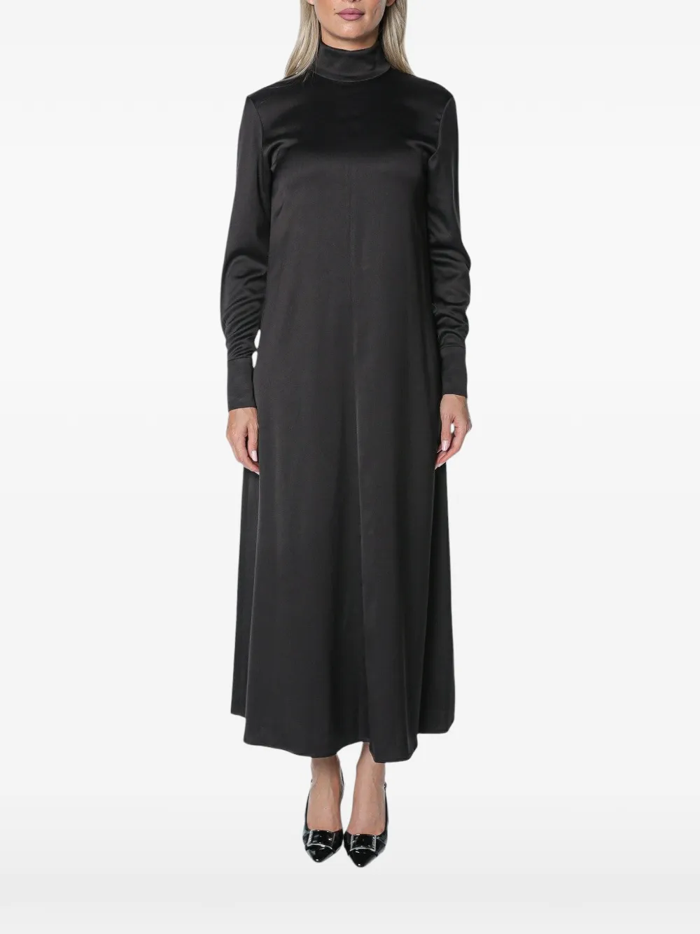 Drykorn Nainen high-neck long-sleeved A-line maxi dress - Noir Drykorn Nainen high-neck long-sleeved A-line maxi dress - Noir