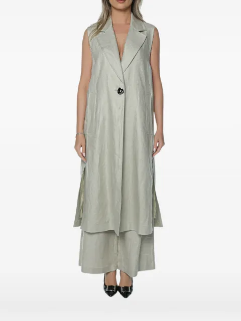 Armani Exchange chaleco con solapas de muesca