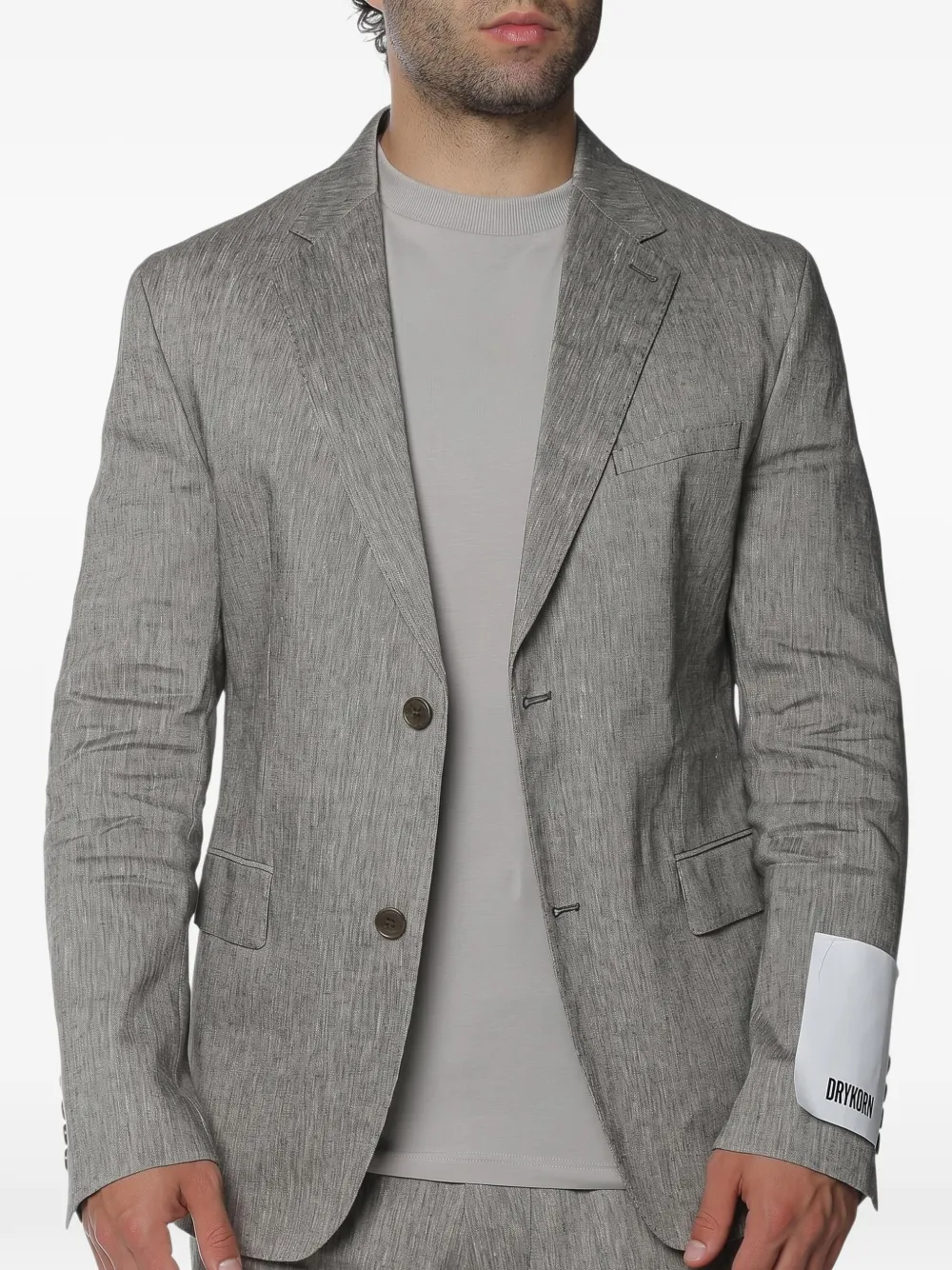 Drykorn Yames notched-lapels single-breasted blazer - Grey