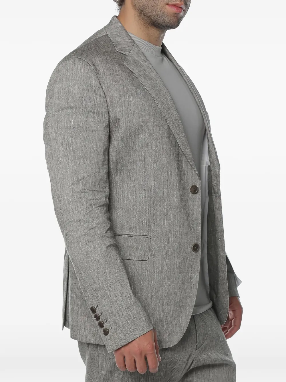 Drykorn Yames blazer met enkele rij knopen en gekerfde revers Grijs