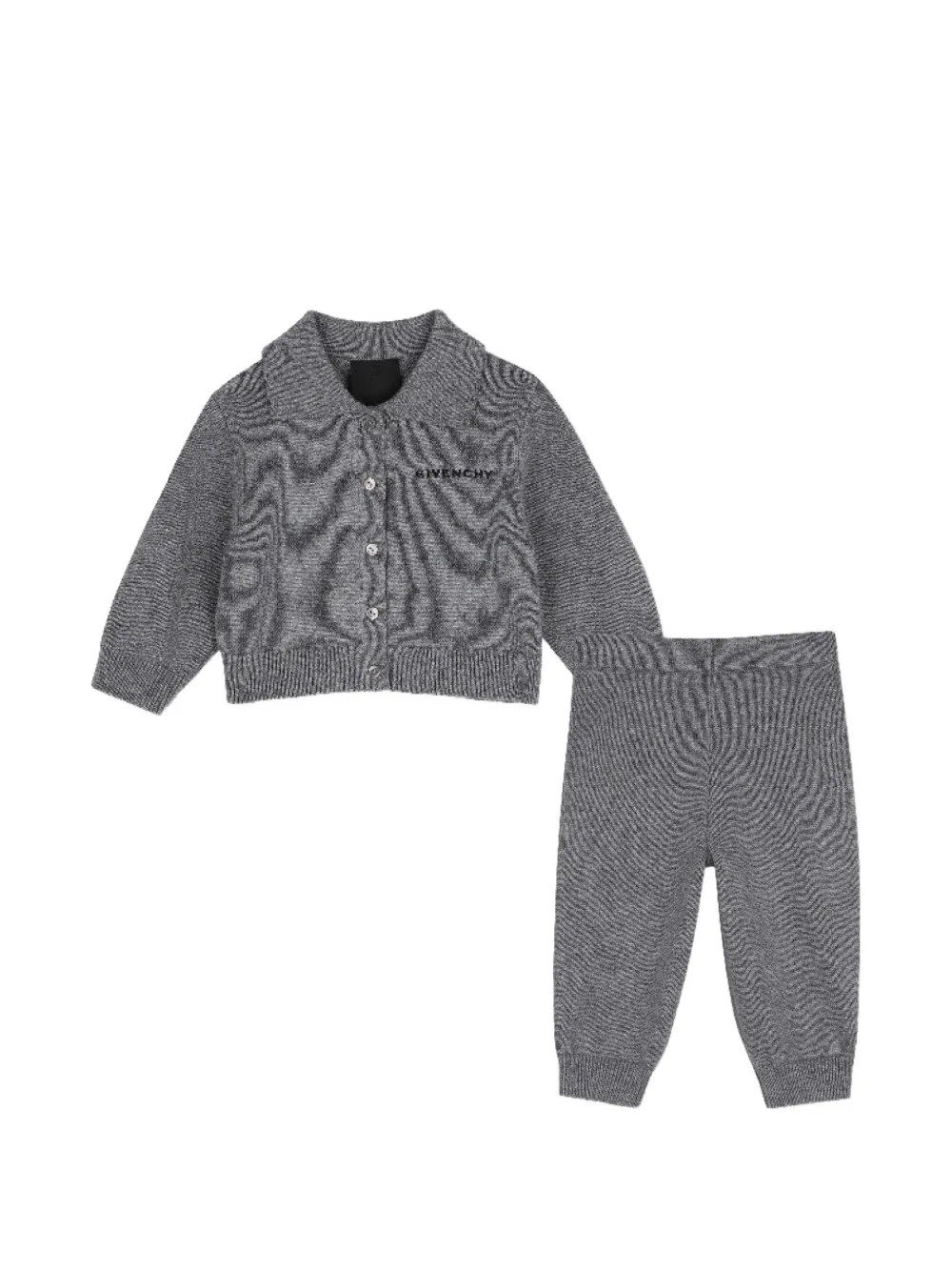 Givenchy Kids Tuta sportiva con logo ricamato - Grigio