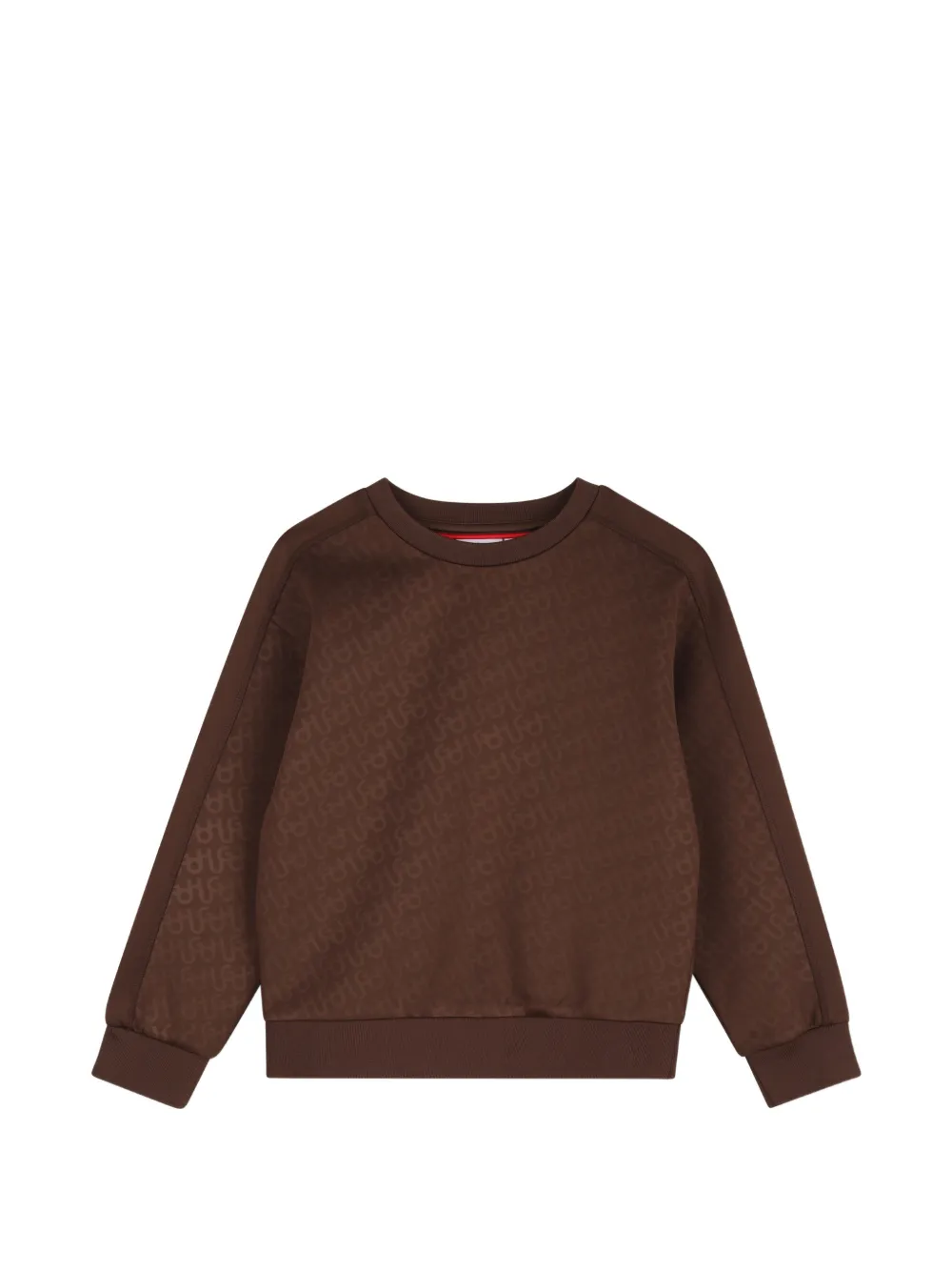 HUGO KIDS Felpa con monogramma - Marrone