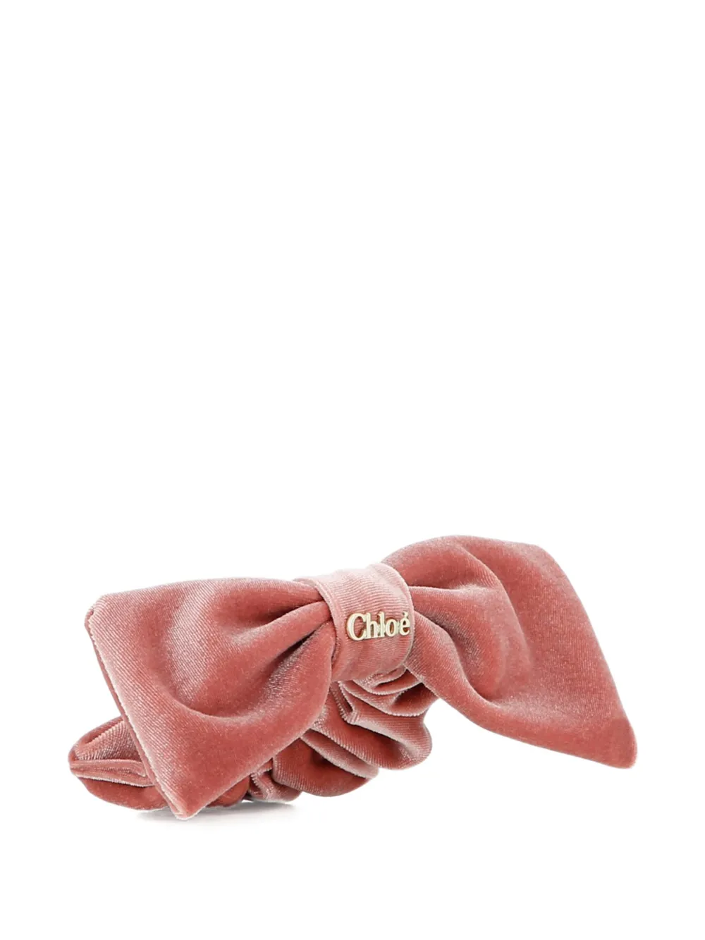 Chloé Kids Scrunchie met strik-detail en logo-plakkaat Roze