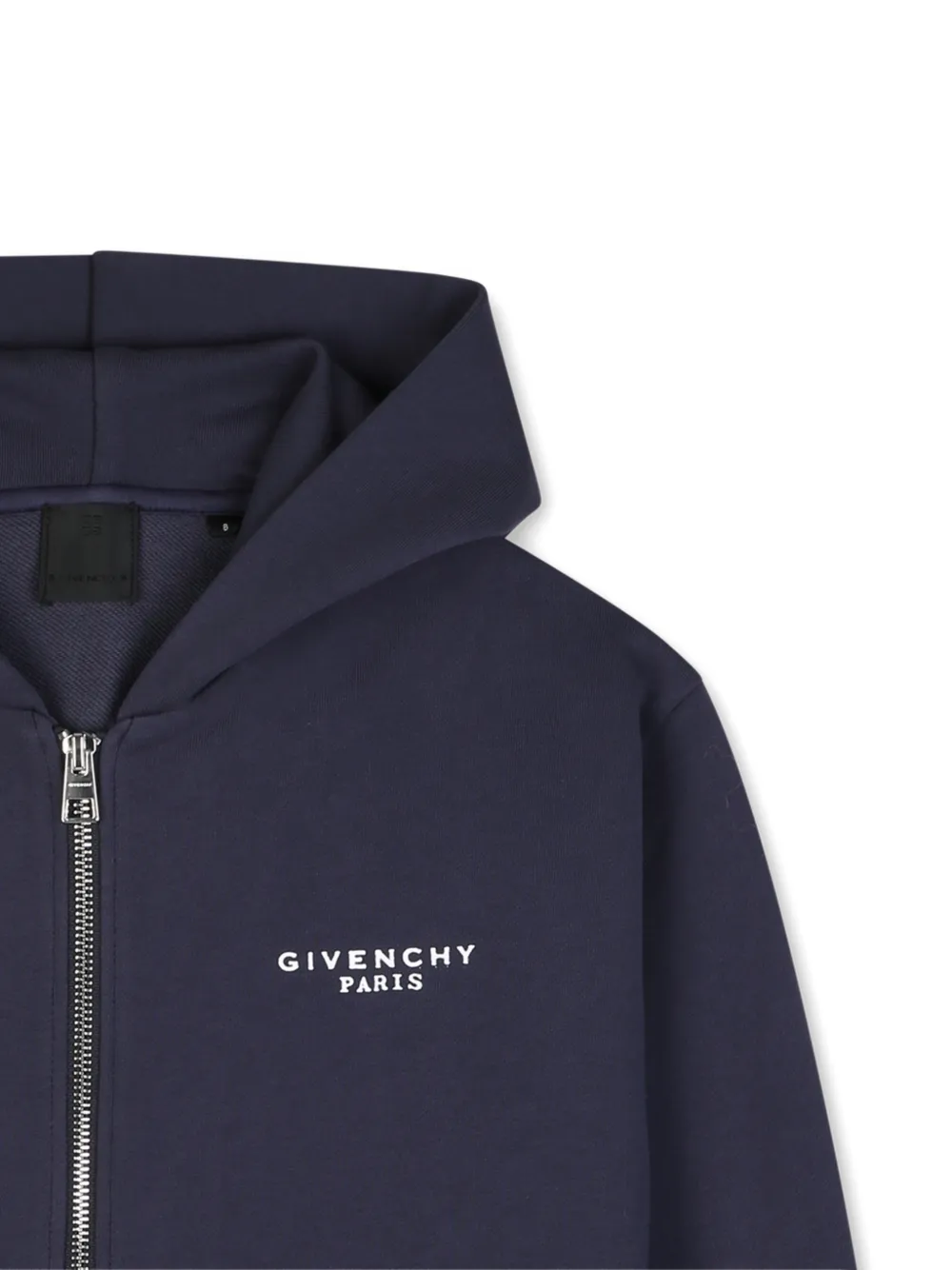 Givenchy Kids Hoodie met logoprint en rits Blauw