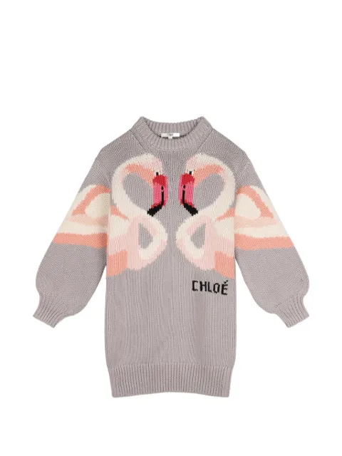 Chloé Kids robe en maille intarsia