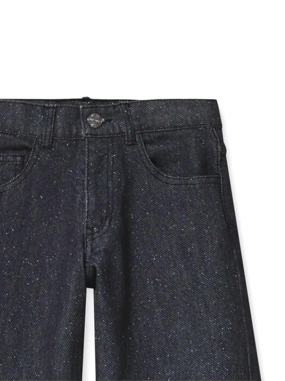 Dkny Kids Jeans met wijde pijpen en glitters Zwart