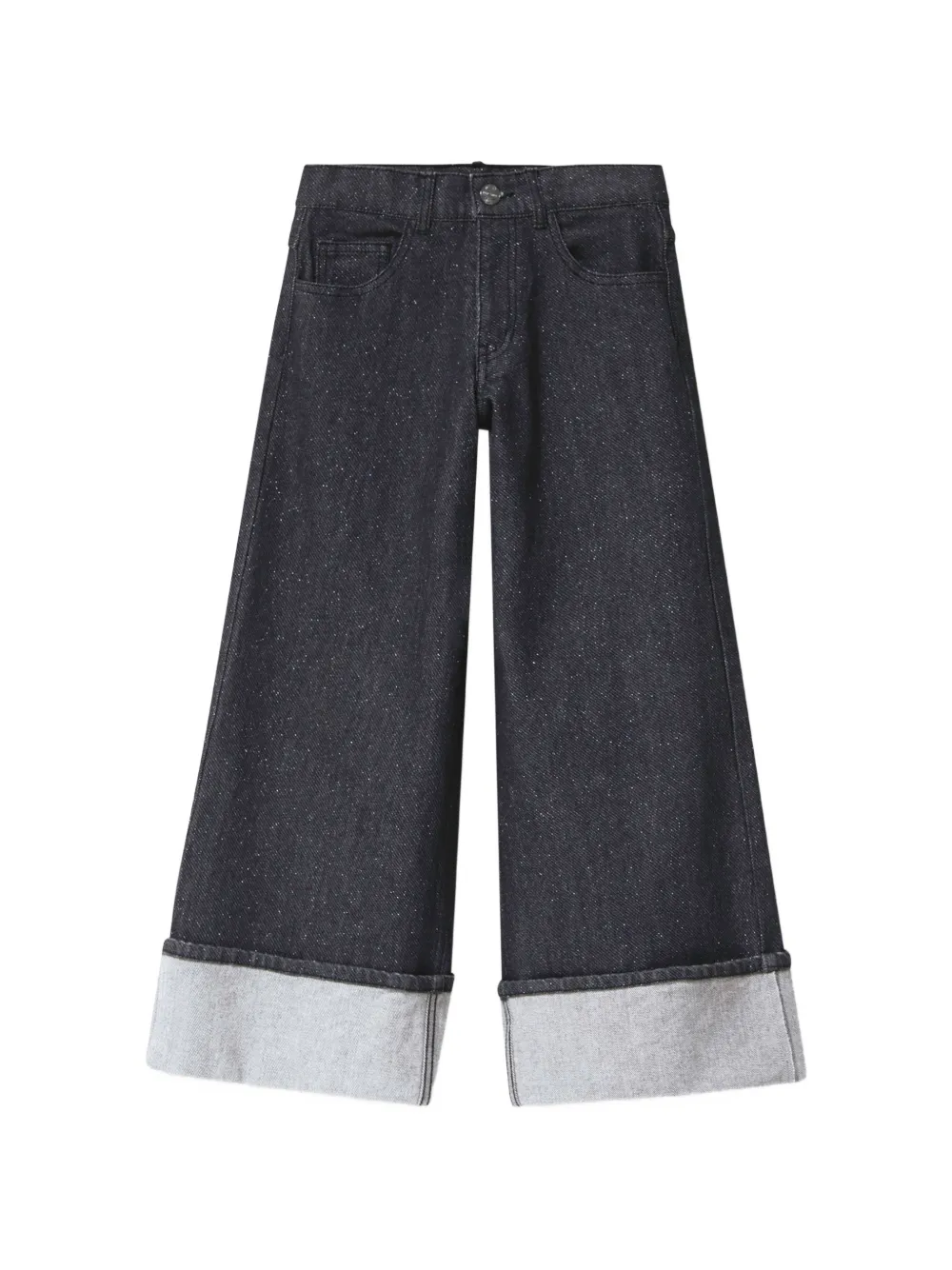 Dkny Kids Weite Jeans mit Glitter-Optik - Schwarz