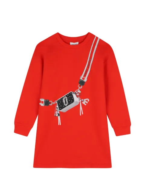Marc Jacobs Kids vestido manga larga con estampado Snapshot