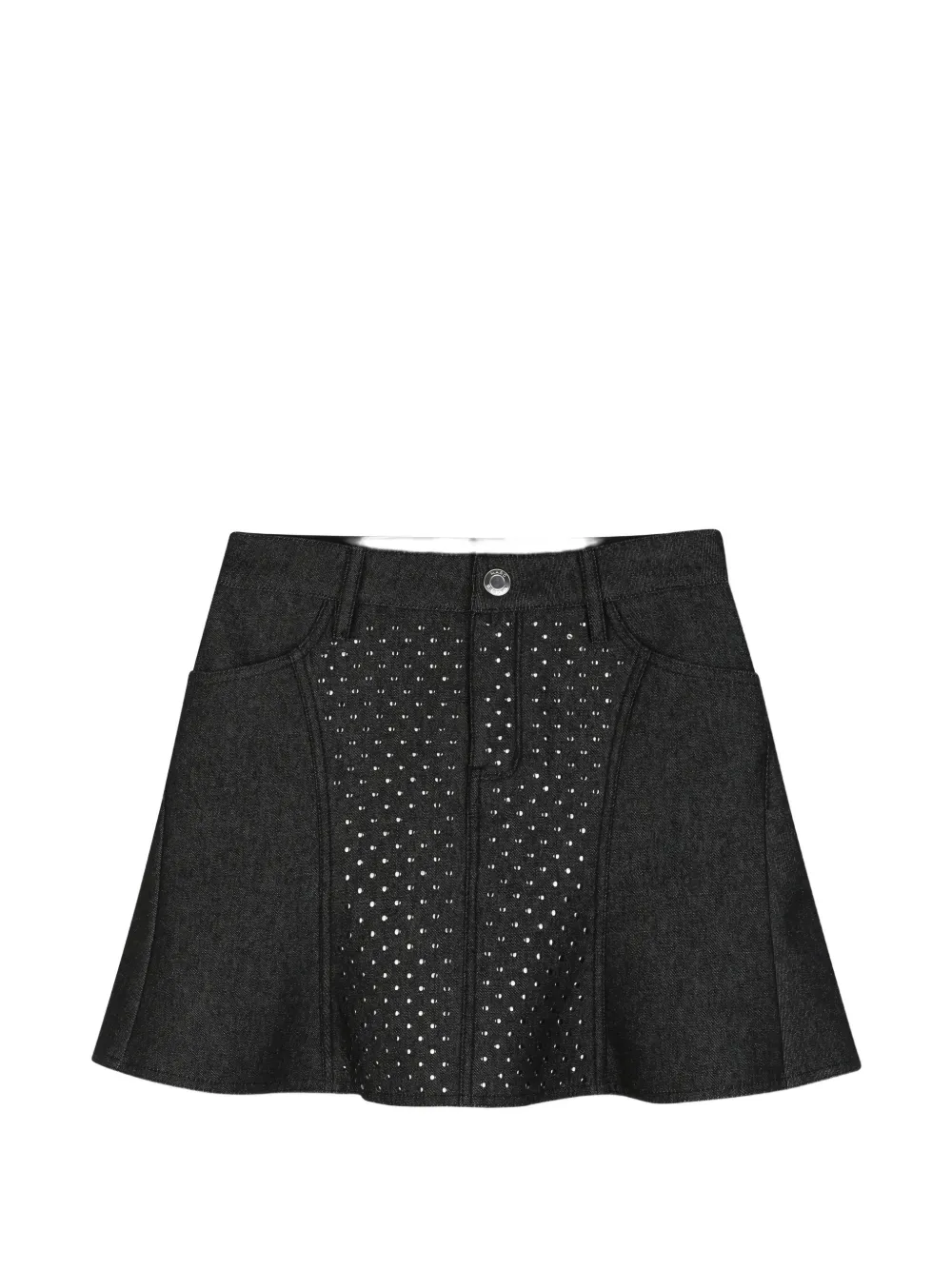 Marc Jacobs Kids Gonna denim con borchie - Grigio
